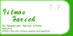 vilmos harich business card